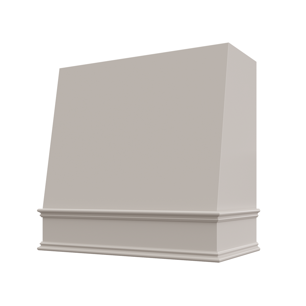Angled Wood Range Hood with Classic Moulding