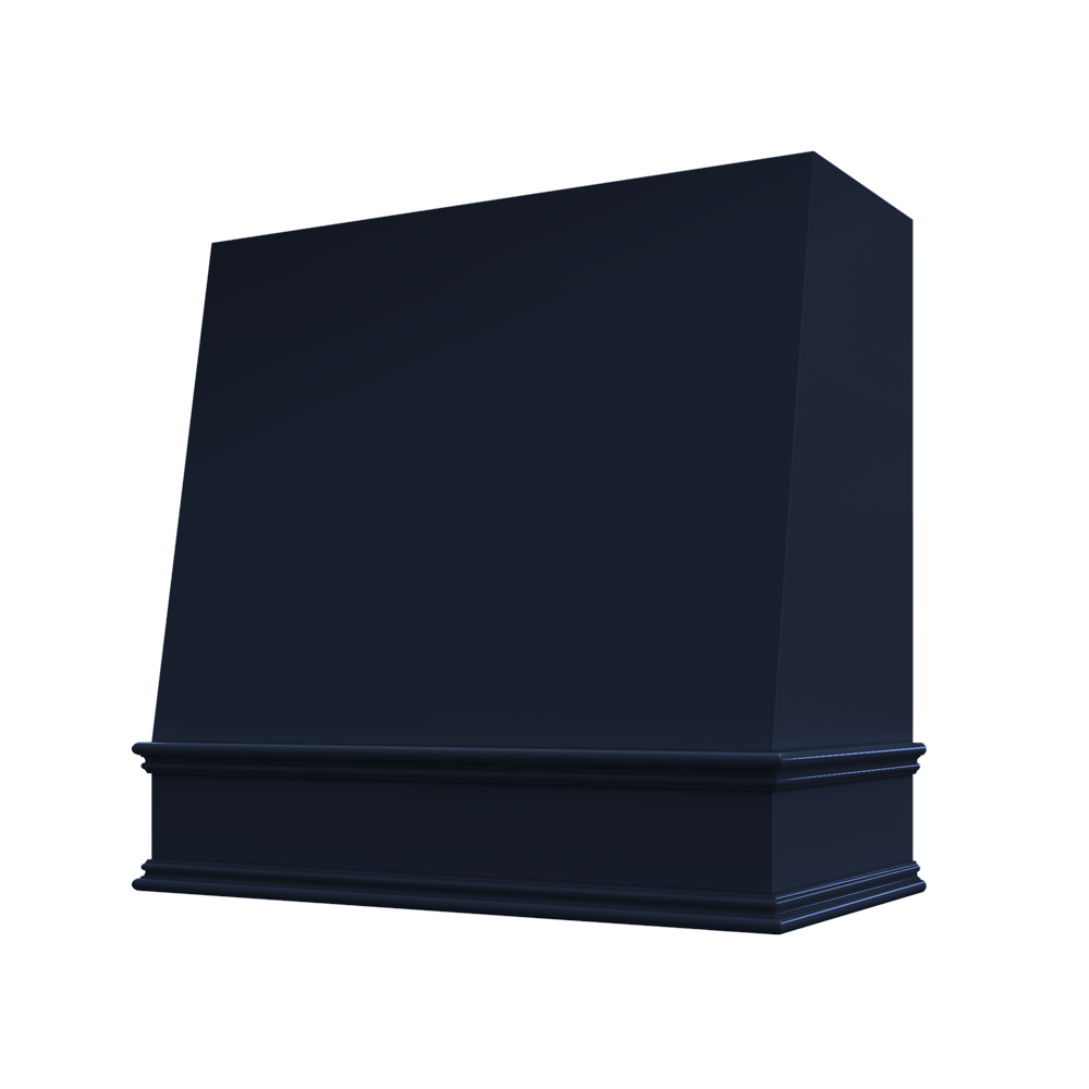 Angled Wood Range Hood with Classic Moulding