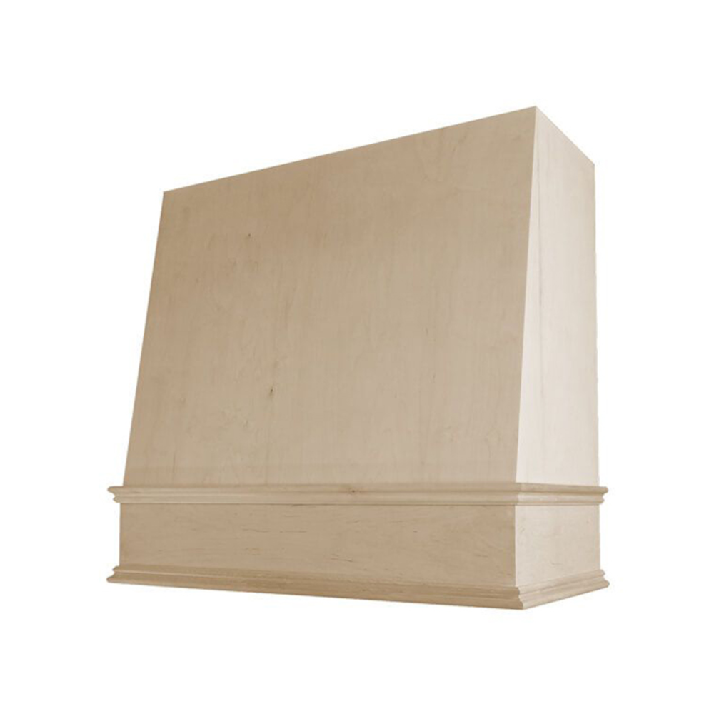 Angled Wood Range Hood with Classic Moulding