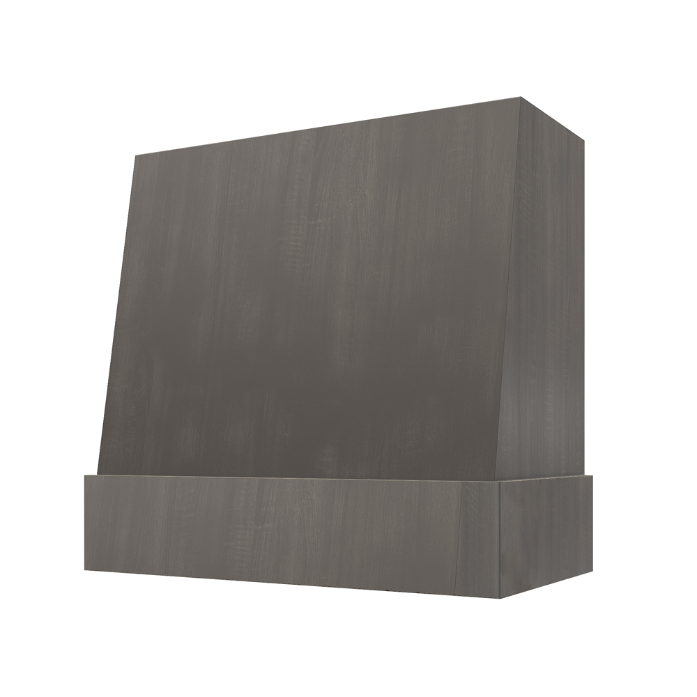 Angled Wood Range Hood with Matching Maple Band