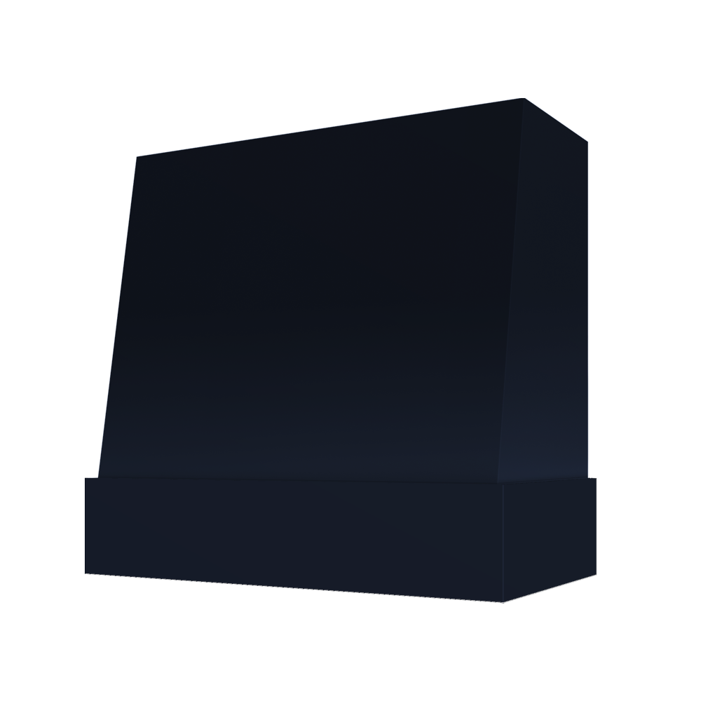 Angled Wood Range Hood with Matching Maple Band