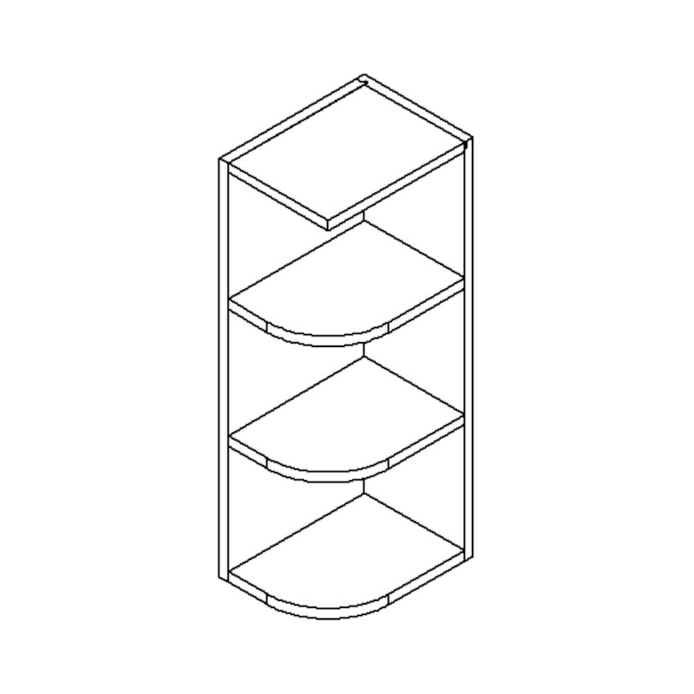 Espresso Shaker 9" x 30" Wall End Shelf