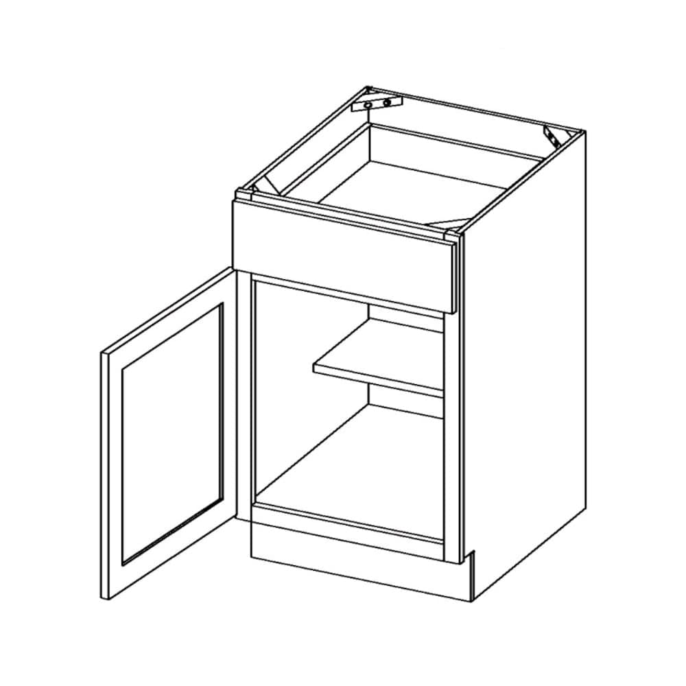 Rustic White Oak Base CabinetsRustic White Oak 12" Base Cabinet
