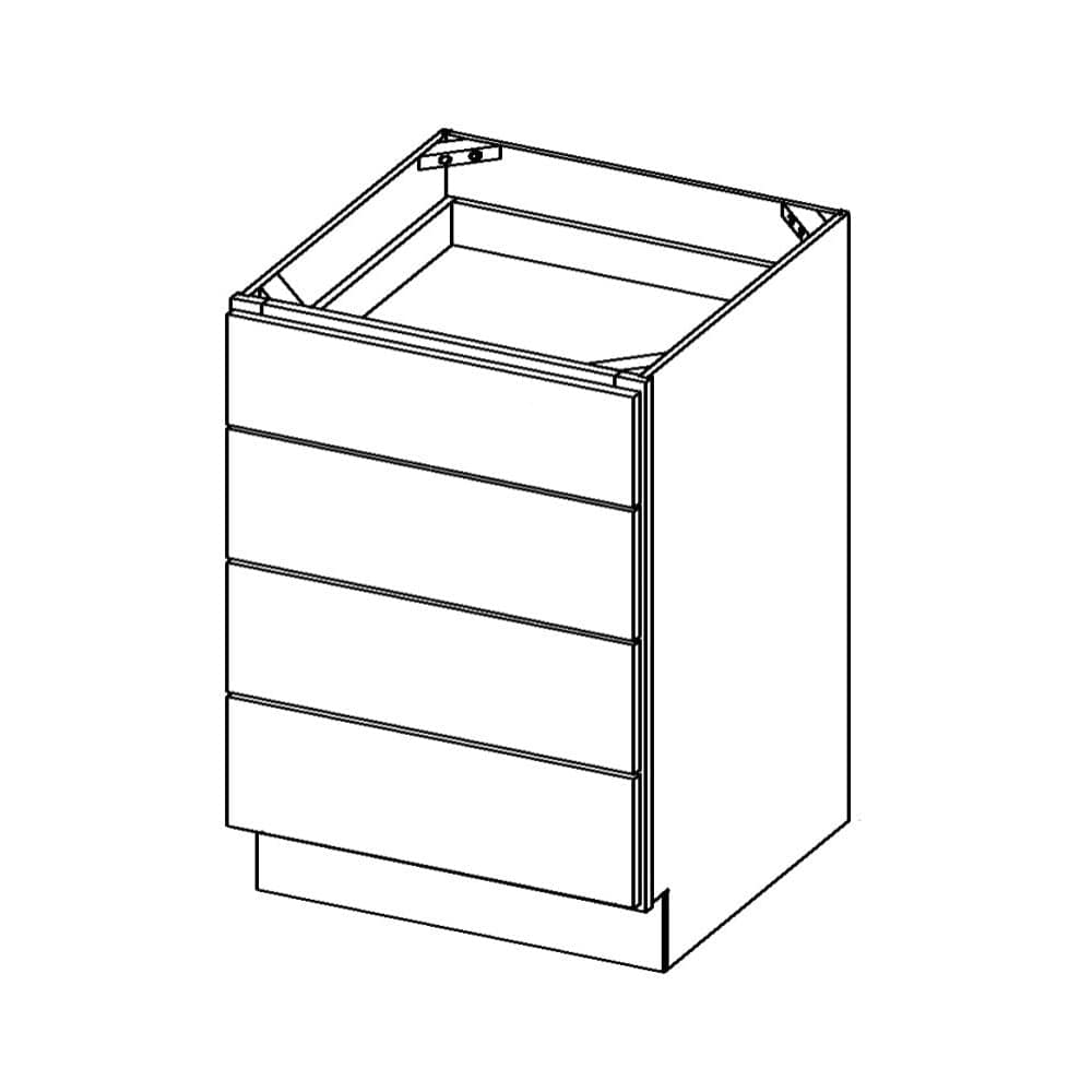 Rustic White Oak Base CabinetsRustic White Oak 18" 4-Drawer Base Cabinet