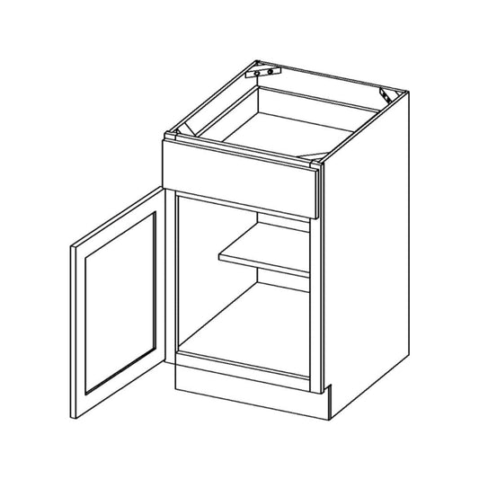 Rustic White Oak Base CabinetsRustic White Oak 18" Base Cabinet