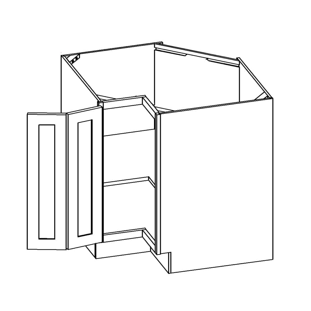 Rustic White Oak Base CabinetsRustic White Oak 36" Easy Reach Corner Base Cabinet
