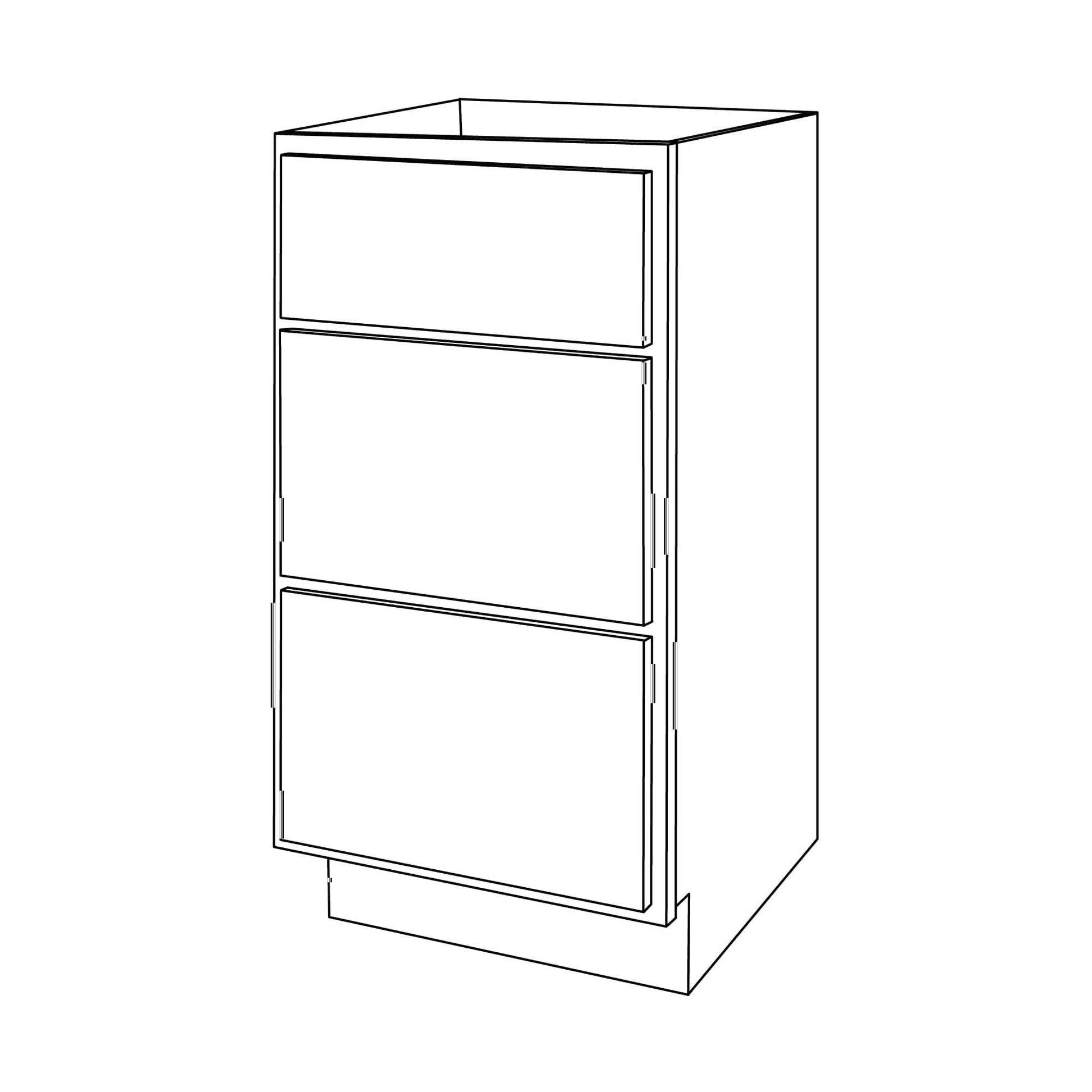 Rustic White Oak Bathroom VanitiesRustic White Oak 15" Bathroom Vanity 3-Drawer Base Cabinet
