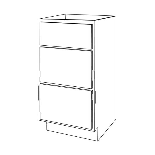 Rustic White Oak Bathroom VanitiesRustic White Oak 15" Bathroom Vanity 3-Drawer Base Cabinet