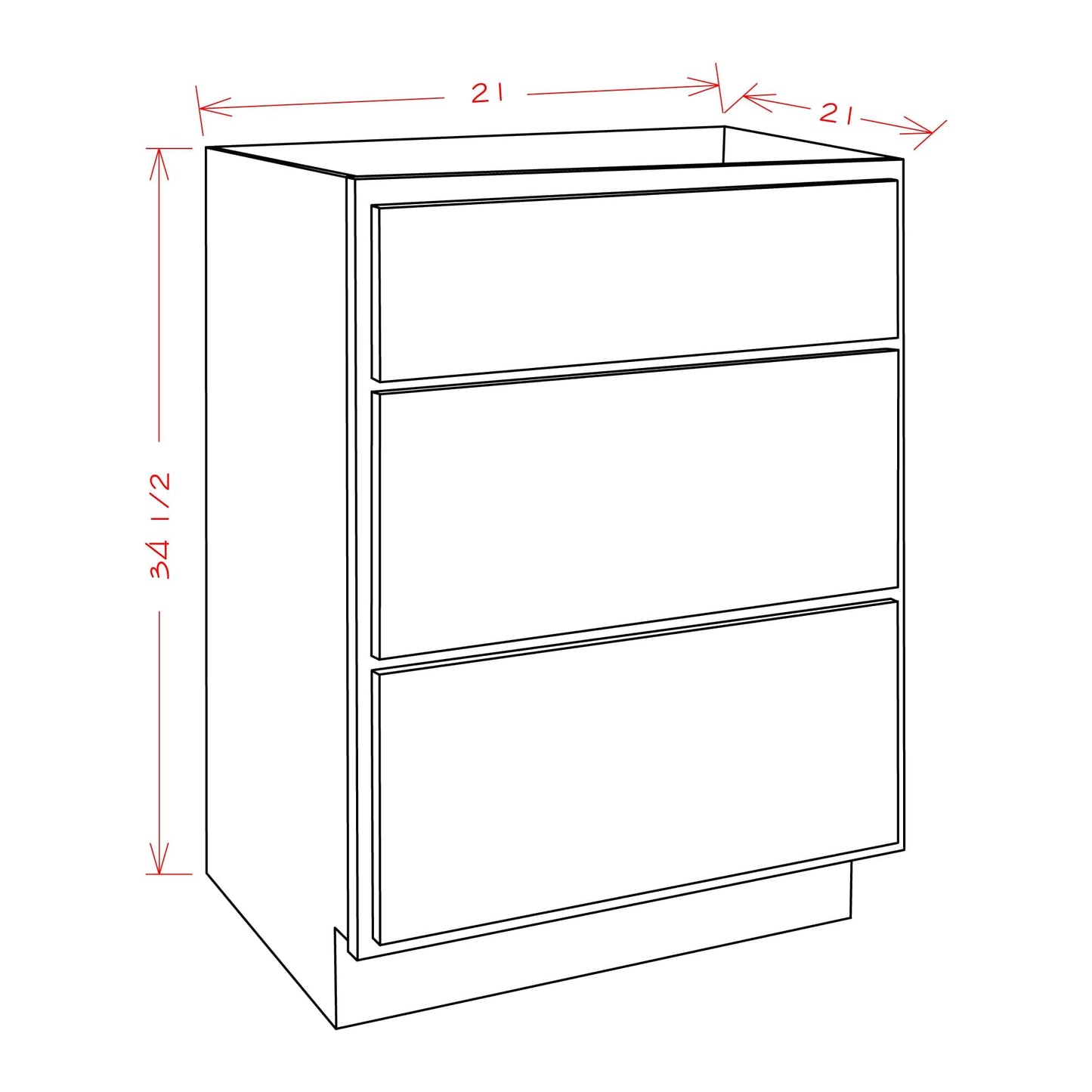 Rustic White Oak Bathroom VanitiesRustic White Oak 21" Bathroom Vanity 3-Drawer Base Cabinet