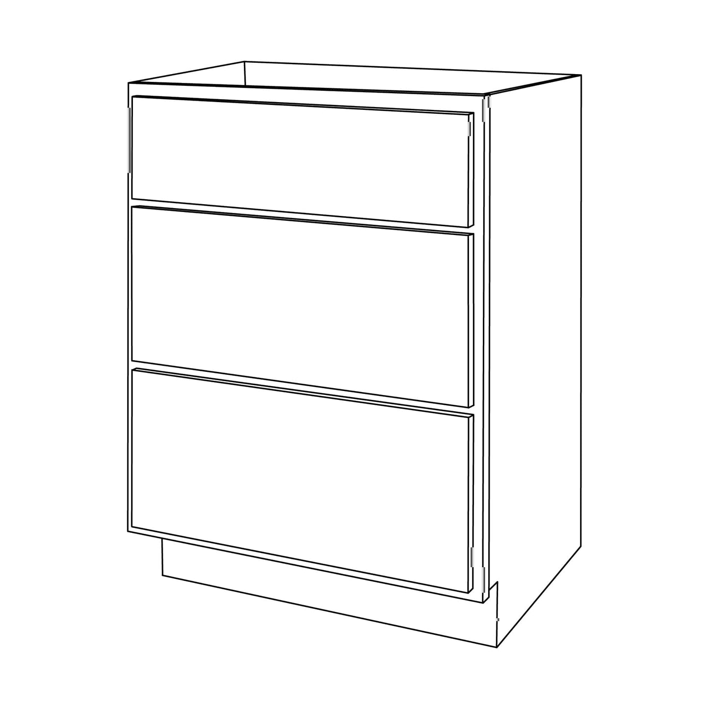 Rustic White Oak Bathroom VanitiesRustic White Oak 21" Bathroom Vanity 3-Drawer Base Cabinet