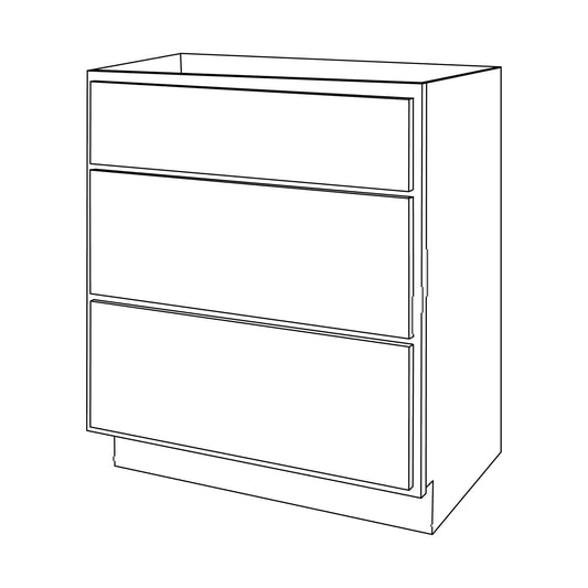 Rustic White Oak Bathroom VanitiesRustic White Oak 24" Bathroom Vanity 3-Drawer Base Cabinet