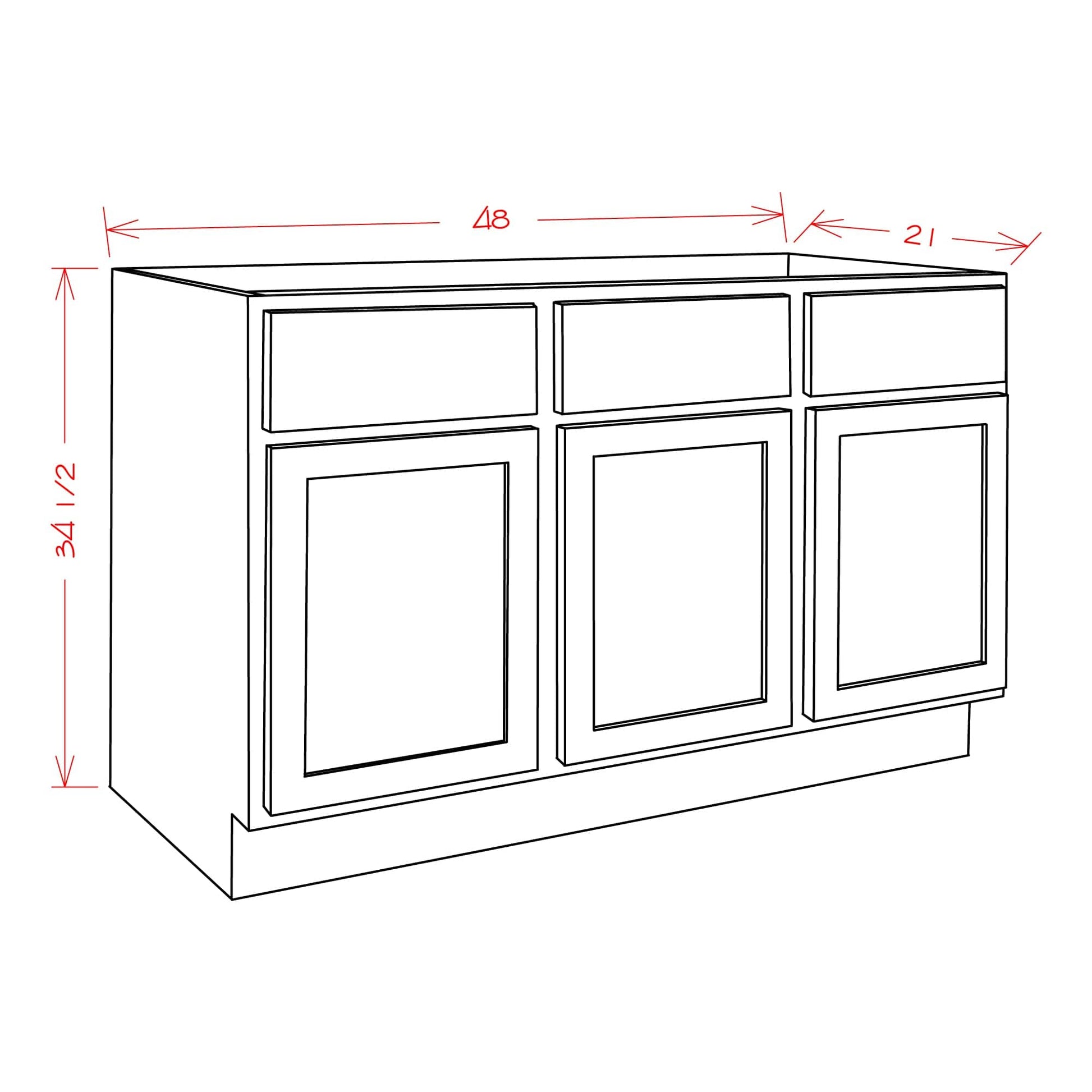 Rustic White Oak Bathroom VanitiesRustic White Oak 48" Bathroom Vanity Sink Base Cabinet