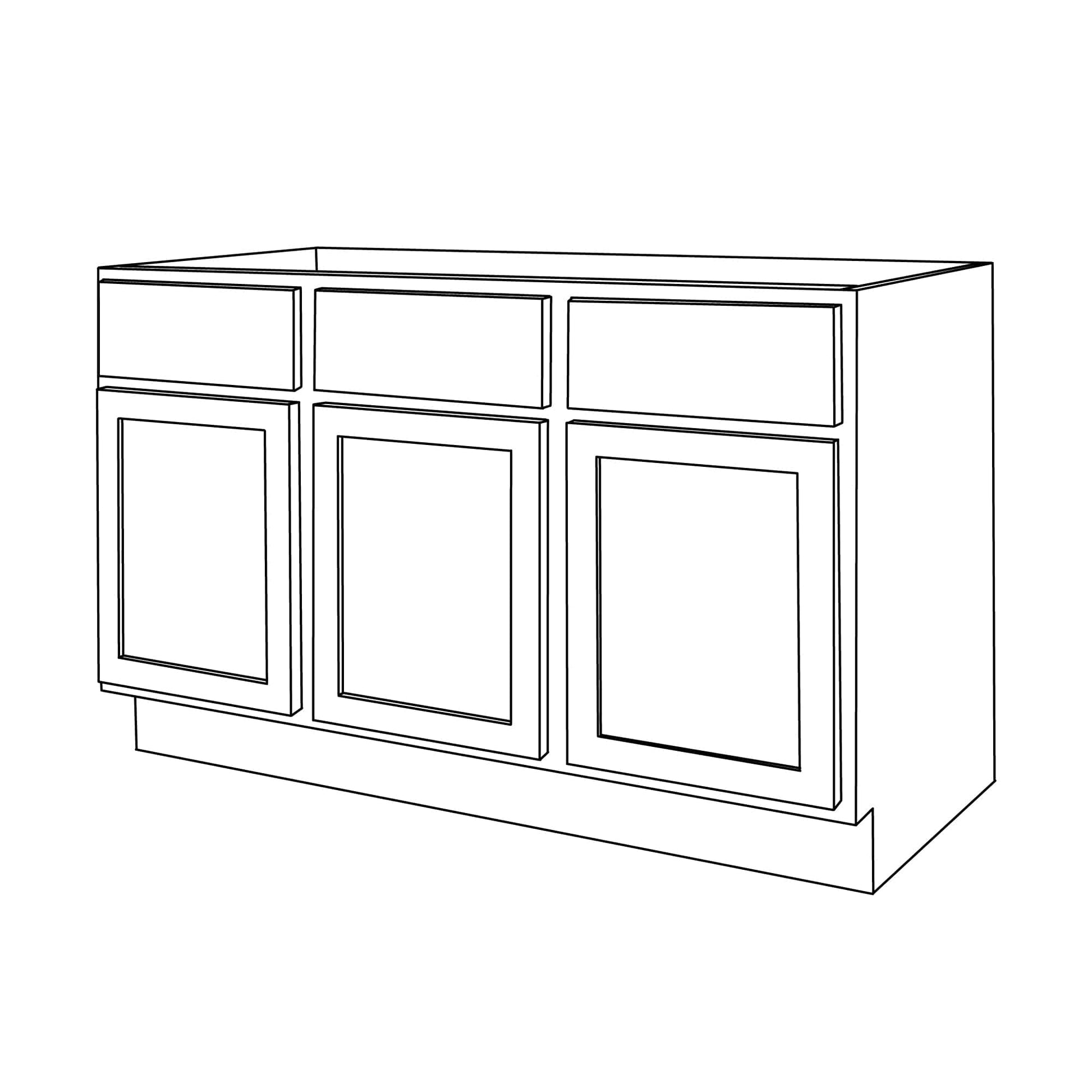Rustic White Oak Bathroom VanitiesRustic White Oak 48" Bathroom Vanity Sink Base Cabinet
