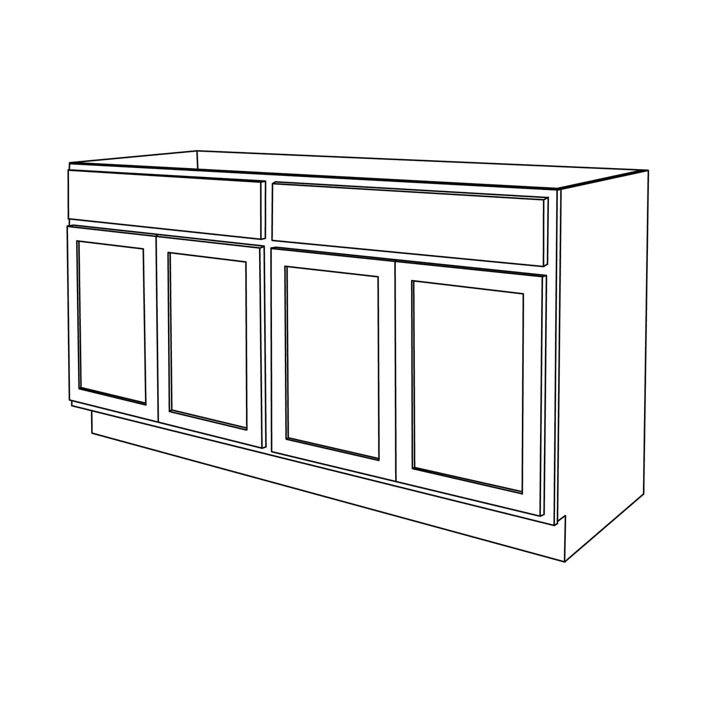 Rustic White Oak Bathroom VanitiesRustic White Oak 60" Bathroom Vanity Sink Base Cabinet