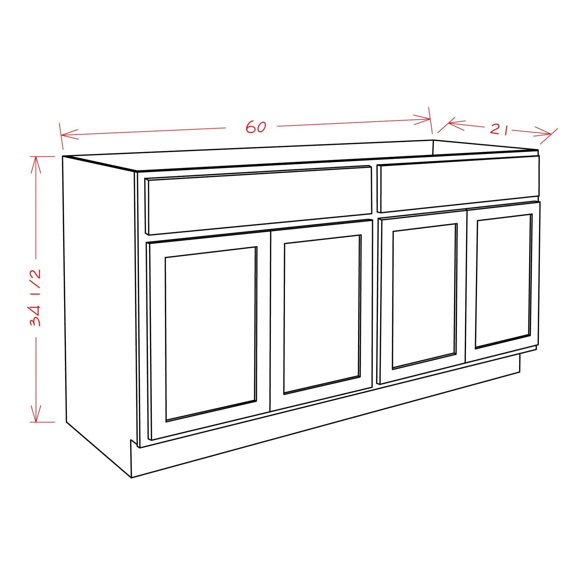 Rustic White Oak Bathroom VanitiesRustic White Oak 60" Bathroom Vanity Sink Base Cabinet