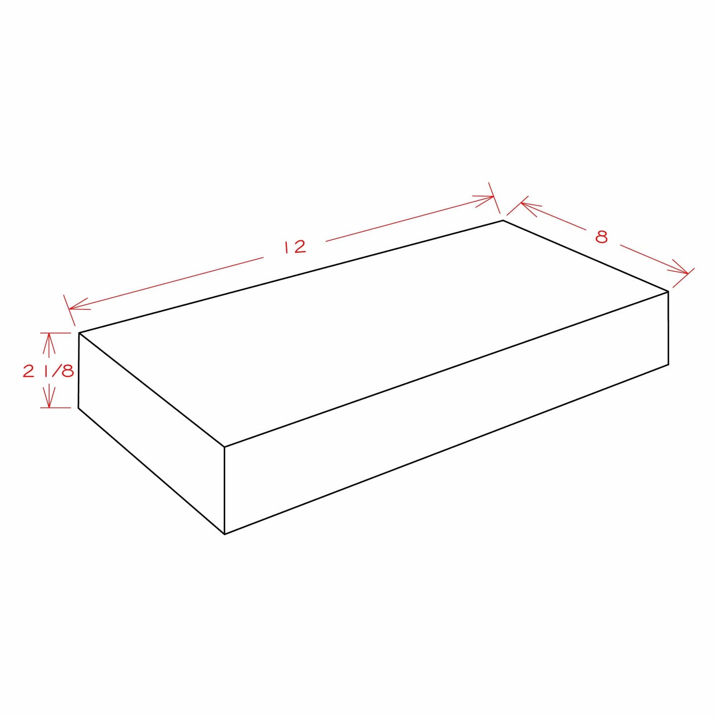 Rustic White Oak Floating ShelvesRustic White Oak 12" Floating Shelf