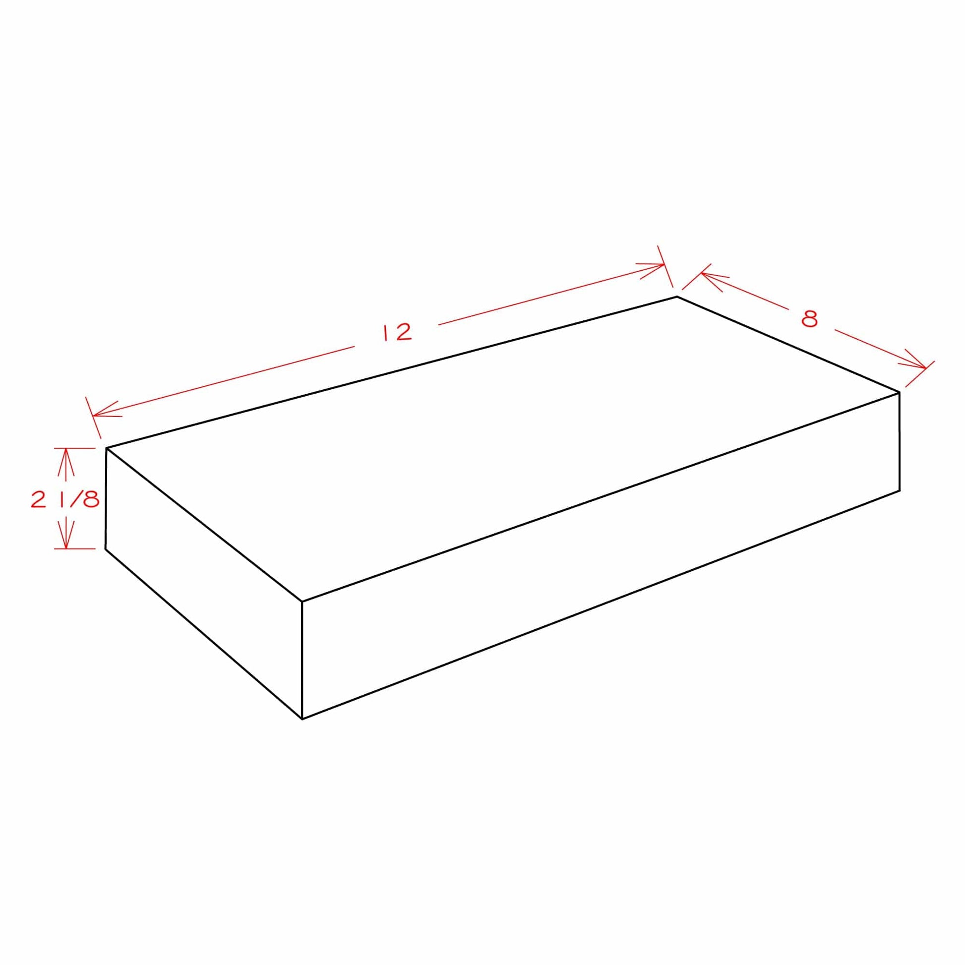 Rustic White Oak Floating ShelvesRustic White Oak 12" Floating Shelf