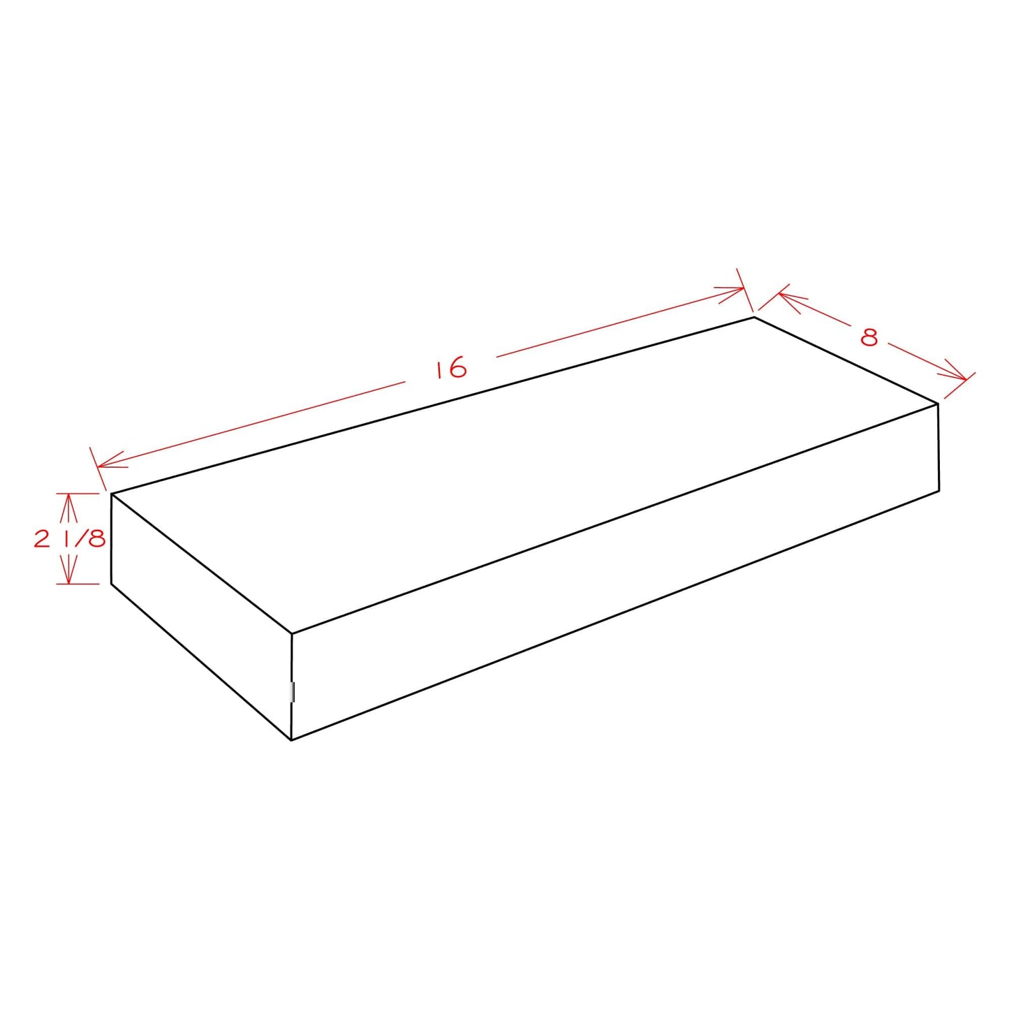 Rustic White Oak Floating ShelvesRustic White Oak 16" Floating Shelf