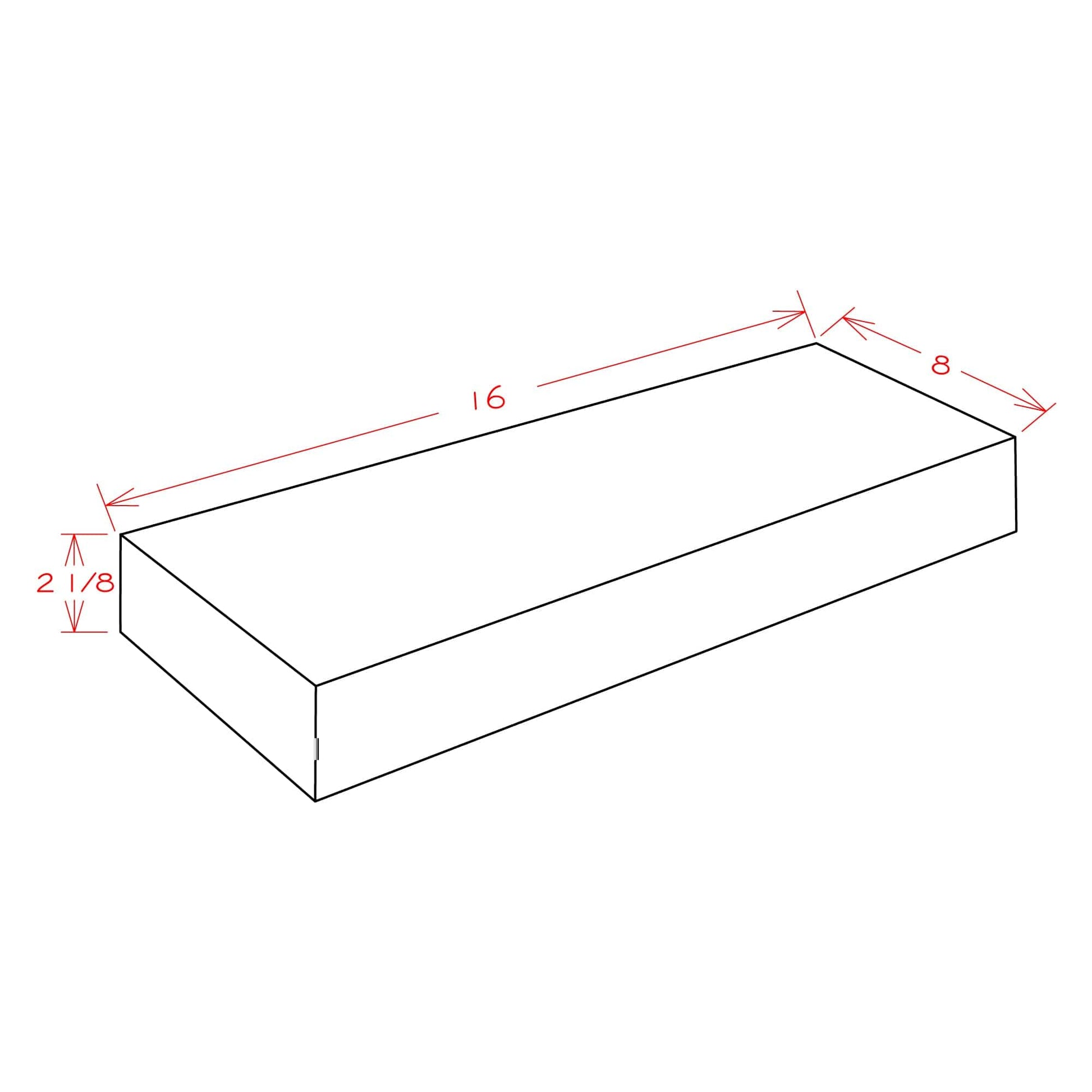 Rustic White Oak Floating ShelvesRustic White Oak 16" Floating Shelf