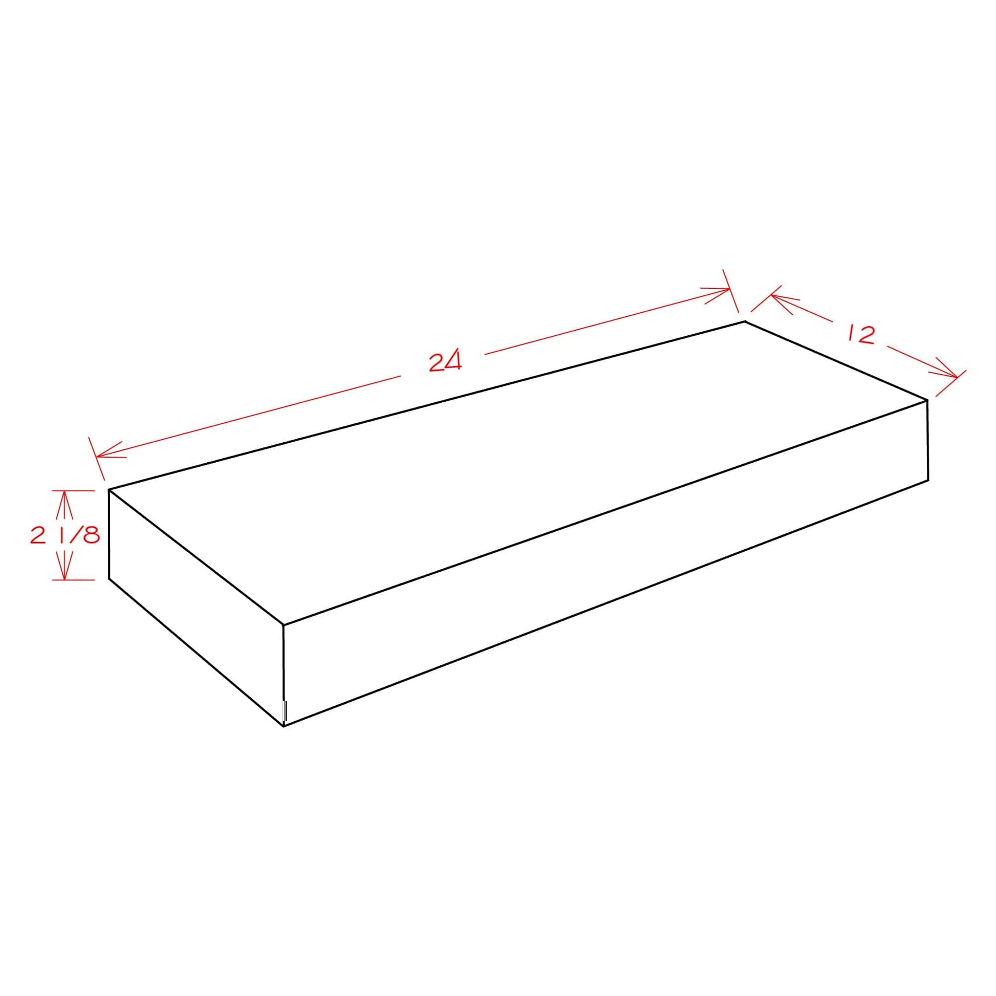 Rustic White Oak Floating ShelvesRustic White Oak 24" Floating Shelf
