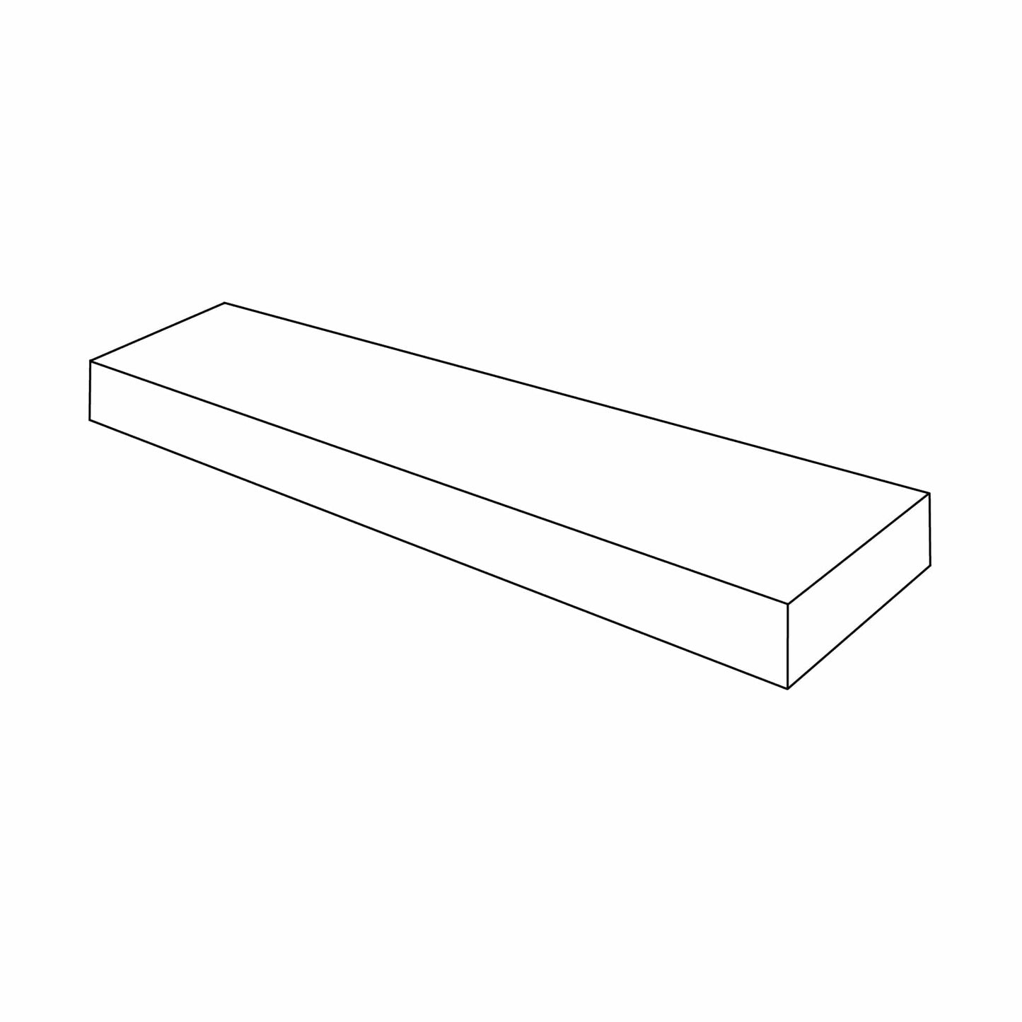 Rustic White Oak Floating ShelvesRustic White Oak 36" Floating Shelf