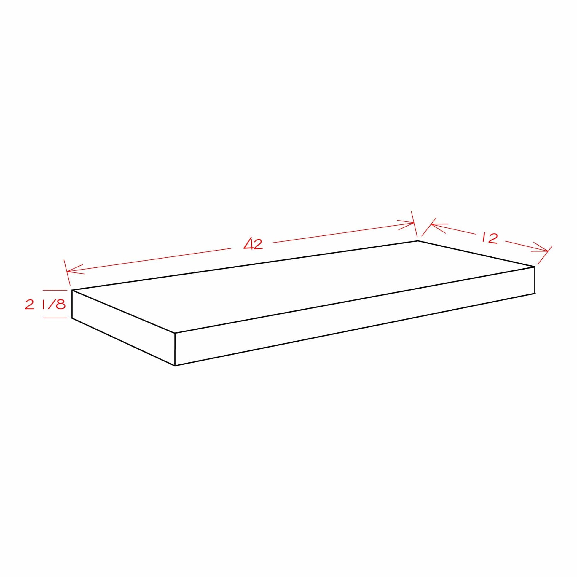 Rustic White Oak Floating ShelvesRustic White Oak 42" Floating Shelf