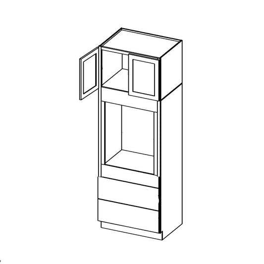 Rustic White Oak Oven and Pantry CabinetsRustic White Oak 33" x 96" Single Oven Cabinet