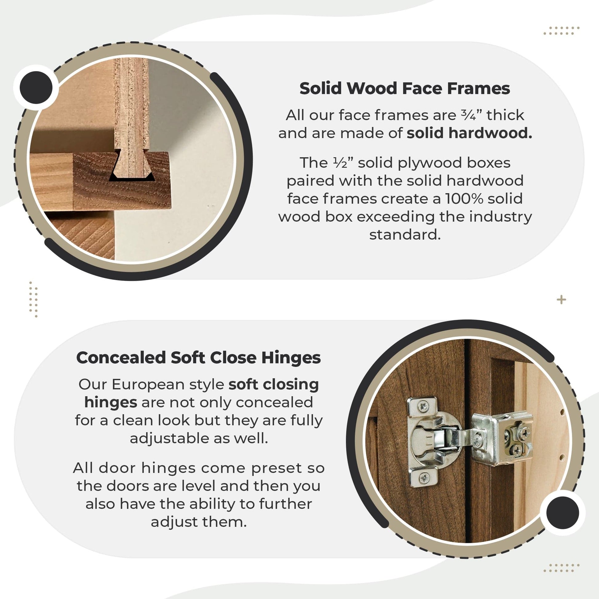Rustic White Oak Wall CabinetsRustic White Oak 39" x 36" Blind Corner Wall Cabinet