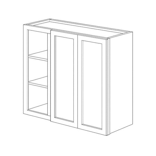 Rustic White Oak Wall CabinetsRustic White Oak 42" x 30" Blind Corner Wall Cabinet