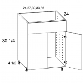 White Wood 30" W Sink Base False Front