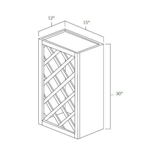 Norris Grey 30" x 15" Lattice Wine Rack