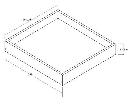 Universal 27" Roll Out Tray