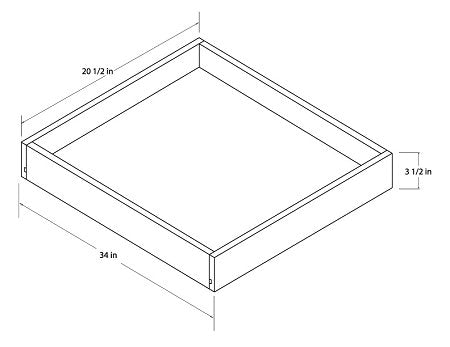 Universal 36" Roll Out Tray