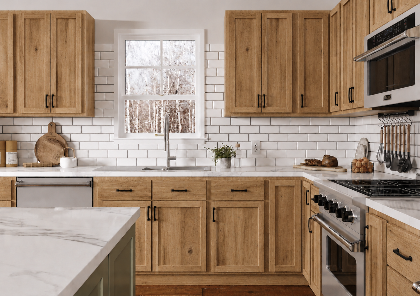 Rustic White Oak Door Sample