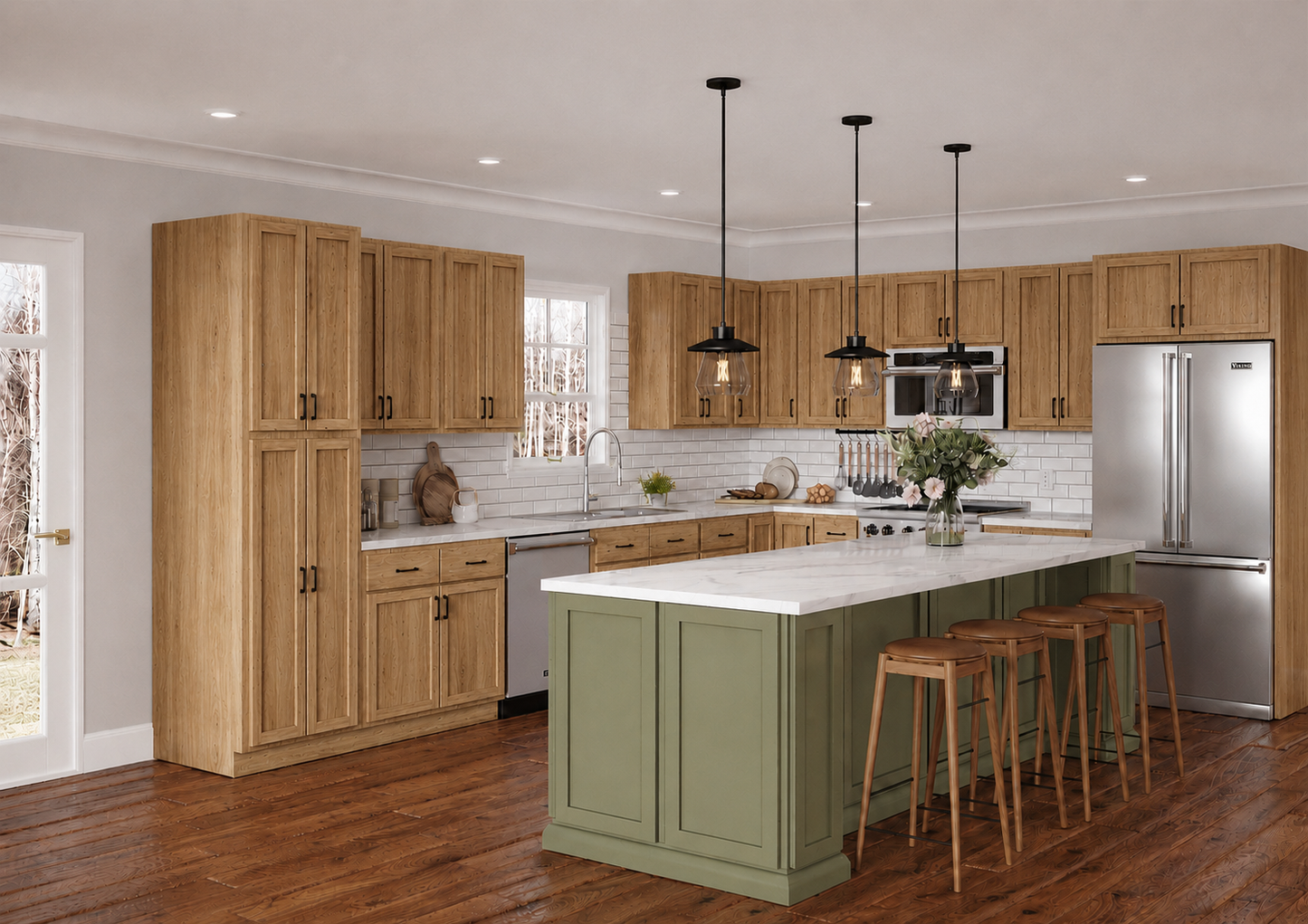 Rustic White Oak Door Sample
